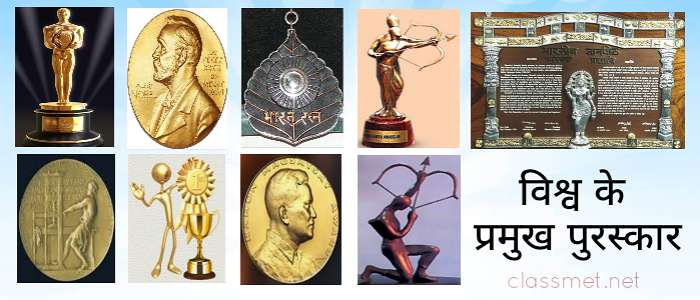 विश्व के प्रमुख पुरस्कार कौन कौन से हैं कौनसा पुरस्कार कब शुरू हुआ