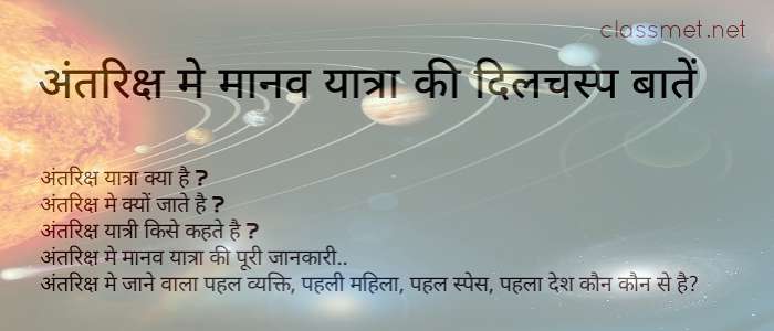 अंतरिक्ष मे जाने वाला पहली इंसान , अंतरिक्ष मे मानव यात्रा
